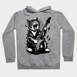 Cat Playing Guitar Hoodie